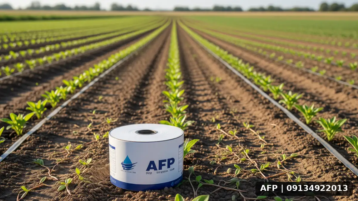 آبیاری گره‌ای در کشت ریحان - نمای کلی
